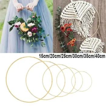 15-40cm Gold Metallic Iron Ring Hoop DIY Wind Chimes Catcher Dream Catcher Ring Hoop Macrame Craft Handmade Wedding Decoration
15-40cm Gold Metallic Iron Ring Hoop DIY Wind Chimes Catcher Dream Catcher Ring Hoop Macrame Craft Handmade Wedding Decoration