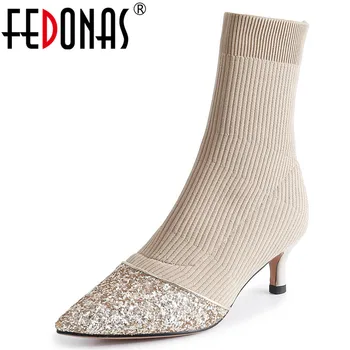 FEDONAS Female New Warm Stretch Fabric Women Ankle Boots Slip On Socks Boots Sexy High Heels Party Shoes Woman Night Club Shoes
FEDONAS Female New Warm Stretch Fabric Women Ankle Boots Slip On Socks Boots Sexy High Heels Party Shoes Woman Night Club Shoes