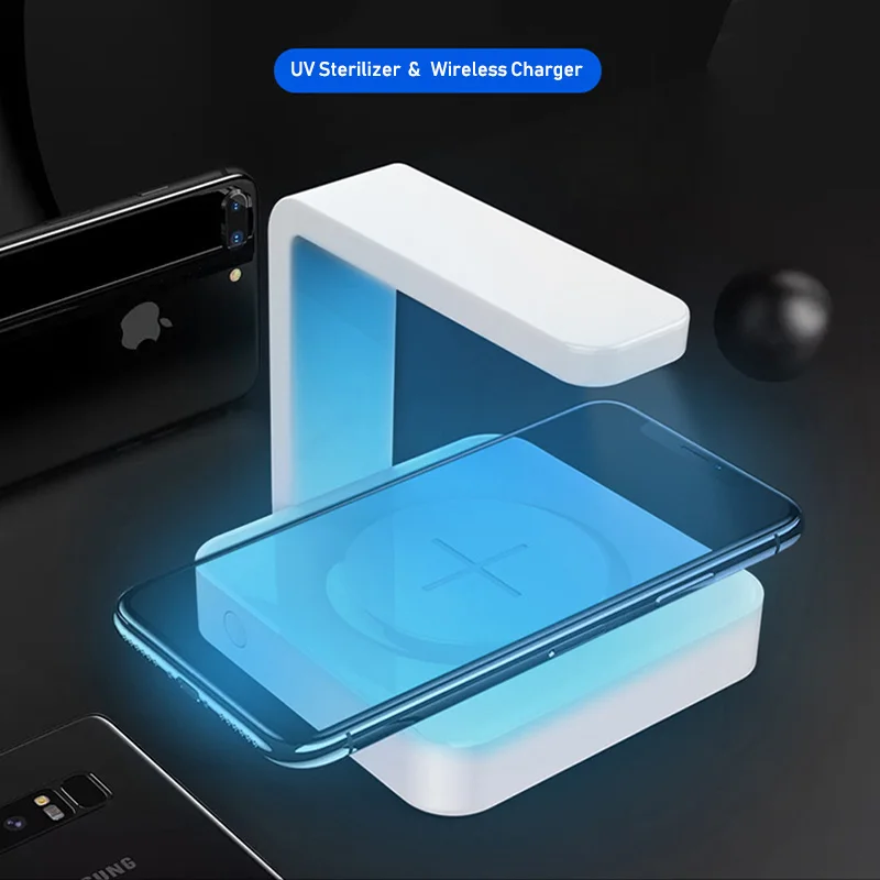 Multifunctional Cell Phone UV Sterilizer Portable Smart Wireless Charging Base with Cold Cathode Ultraviolet Sterilization Disin
Multifunctional Cell Phone UV Sterilizer Portable Smart Wireless Charging Base with Cold Cathode Ultraviolet Sterilization Disin