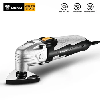 DEKO 220V DKOM40LD1/2 Variable Speed Electric Multifunction Oscillating Tool Electric Trimmer Saw with Accessories