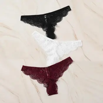 3 Pcs Sexy Women's Lace Underwear Briefs Panties Sets G-string Lingerie High Waist Thongs Panties
3 Pcs Sexy Women's Lace Underwear Briefs Panties Sets G-string Lingerie High Waist Thongs Panties