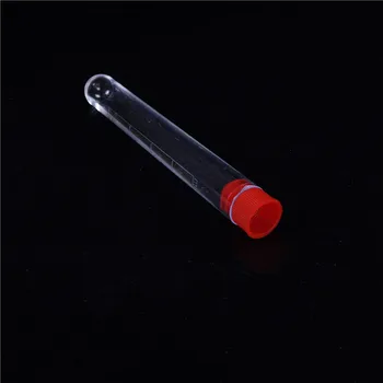 JETTING 10pcs 16x100mm Clear Plastic Test Tubes with Caps Lab Round Bottle Tubes