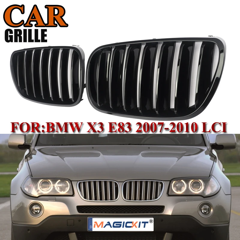MagicKit 2x Shiny Gloss Black Front Hood Center Kidney Bumper Grille for BMW E83 X3 2007-2010 Car Racing Grill LCI Facelift
MagicKit 2x Shiny Gloss Black Front Hood Center Kidney Bumper Grille for BMW E83 X3 2007-2010 Car Racing Grill LCI Facelift