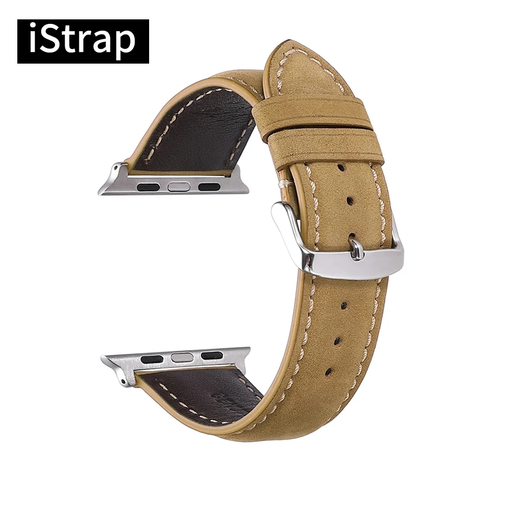 Ремешок для Apple Watch 38 мм 42 мм/40 44 iWatch серии 4/2/1 Crazy Horse кожаный ремешок | Наручные часы