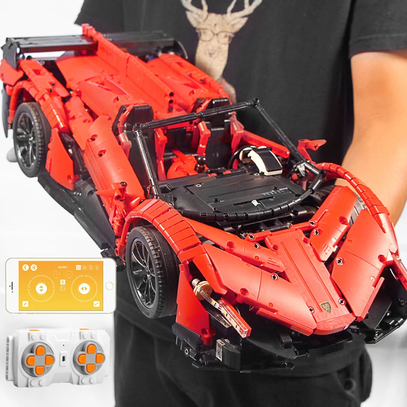 DHL Remote Control Car Bricks set Technic App RC MOC-10559 Car Veneno Roadster With Motor Building Blocks Legoingly Toys
DHL Remote Control Car Bricks set Technic App RC MOC-10559 Car Veneno Roadster With Motor Building Blocks Legoingly Toys