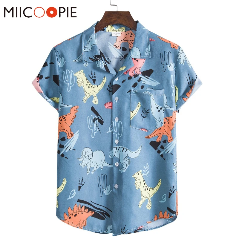 2021 Fashion Men Harajuku Shirt Casual Beach V-Neck Short Sleeve Mens Shirts Tops Summer Dinosaur Printed Hawaiian Camisa Hombre
2021 Fashion Men Harajuku Shirt Casual Beach V-Neck Short Sleeve Mens Shirts Tops Summer Dinosaur Printed Hawaiian Camisa Hombre
