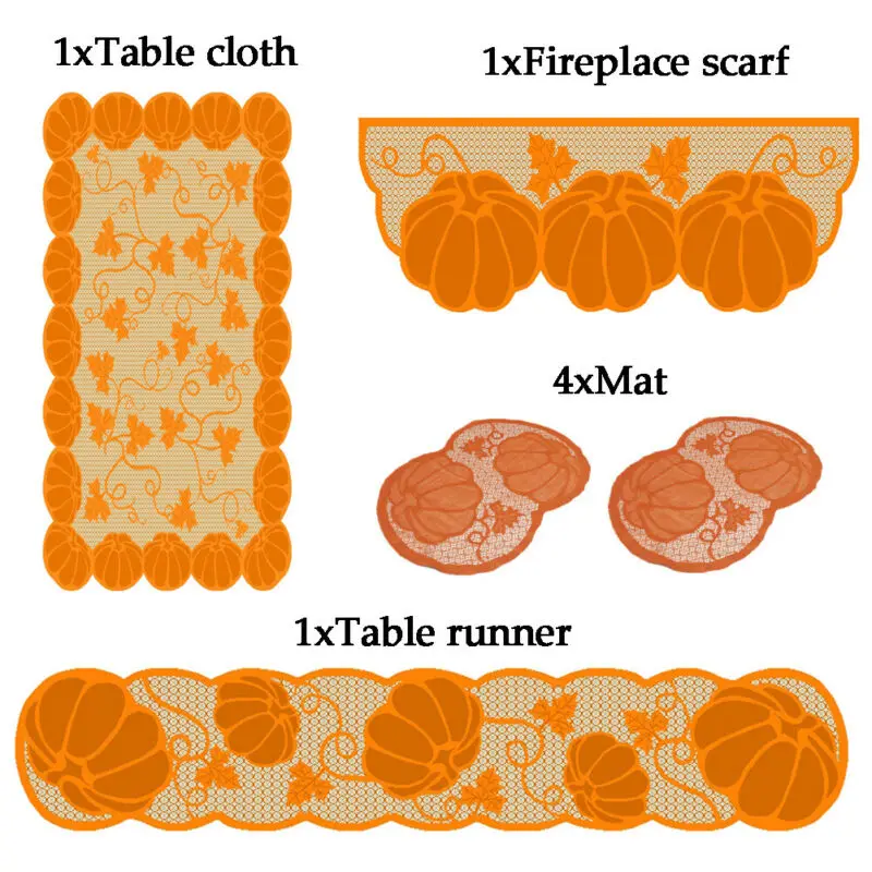 A Variety SpecificationsTable Runner Lace Classic Pumpkin Halloween Cover Thanksgiving Table Cloth Topper Set For Home Decor
A Variety SpecificationsTable Runner Lace Classic Pumpkin Halloween Cover Thanksgiving Table Cloth Topper Set For Home Decor
