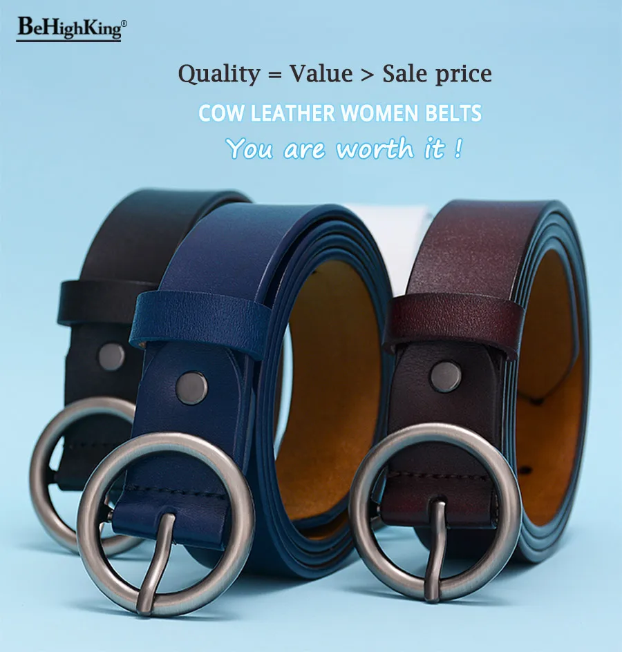 Fashion Round Ring buckle belt woman Genuine leather belts for women Quality cow skin strap female girdle for jeans width 2.8 cm Fashion Round Ring buckle belt woman Genuine leather belts for women Quality cow skin strap female girdle for jeans width 2.8 cm