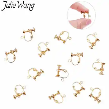 Julie Wang 10PCS/Box Copper Golden Screw Ear Clip With Loop Plastic Earring Pads Non-Pierced Earrings Jewelry Making Accessory
Julie Wang 10PCS/Box Copper Golden Screw Ear Clip With Loop Plastic Earring Pads Non-Pierced Earrings Jewelry Making Accessory