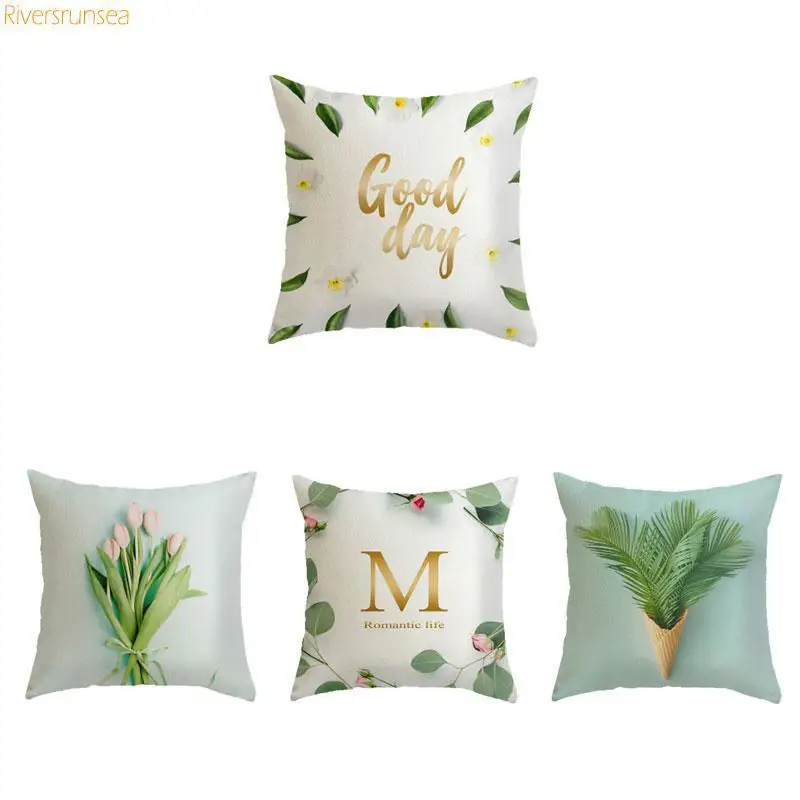Small Fresh Green Leaves Cushion Sofa Throw Pillow Simple Plant Flower Bouquet Gold English Letters For Home Living Room Chair
Small Fresh Green Leaves Cushion Sofa Throw Pillow Simple Plant Flower Bouquet Gold English Letters For Home Living Room Chair