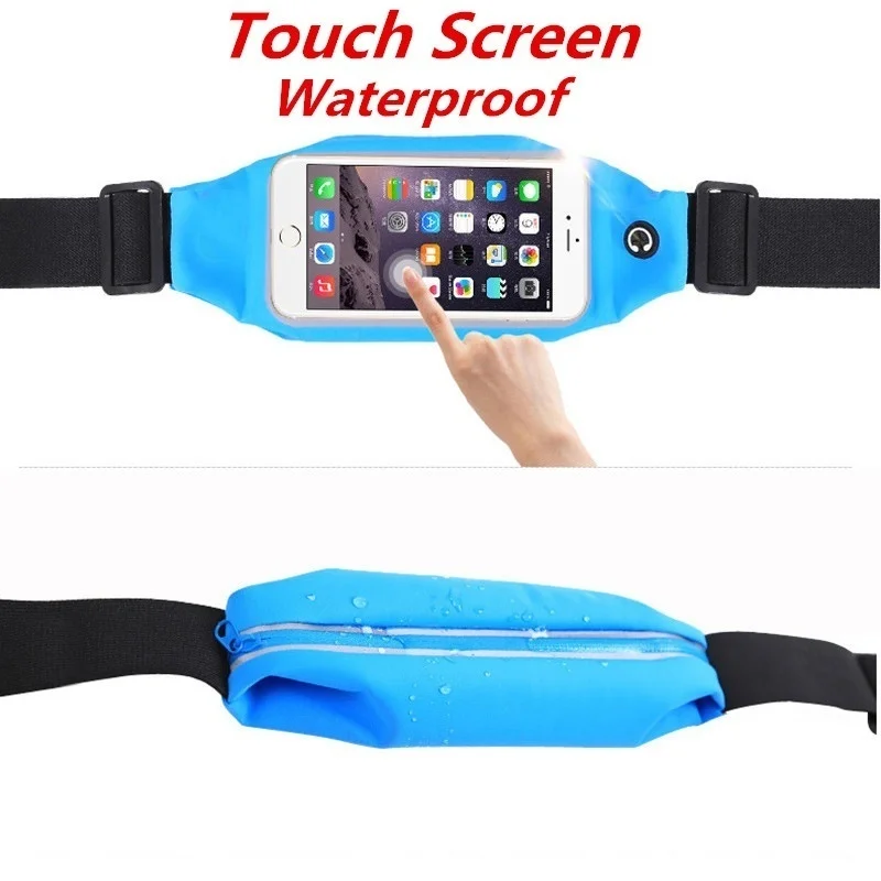 

Sport Belt Mobile Smartphone 4.7" 5.5" Universal Running Bag Exercise Waist Phone Case Pocket Cover 5.5" Gym Waterproof Case