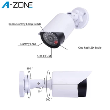 A-ZONE Fake Bullet Surveillance Camera Outdoor Imitation PIR Infrared Light Waterproof CCTV Dummy False Security Camera
A-ZONE Fake Bullet Surveillance Camera Outdoor Imitation PIR Infrared Light Waterproof CCTV Dummy False Security Camera