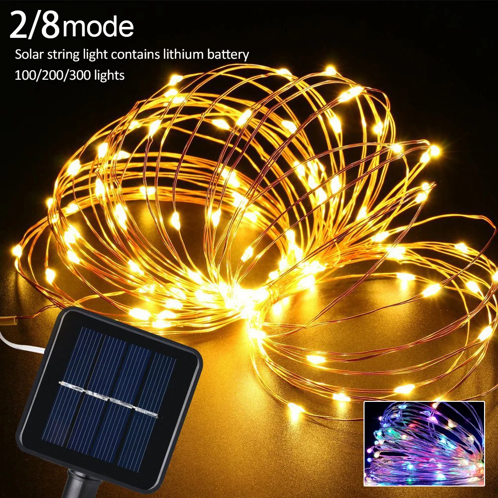 10M/20M LED Outdoor Solar String Light Fairy String Copper Wire Lamp Solar Powered String Light for Holiday Wedding Garden Decor
10M/20M LED Outdoor Solar String Light Fairy String Copper Wire Lamp Solar Powered String Light for Holiday Wedding Garden Decor