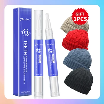 Putimi Oral Hygiene Tooth Whitening Pen Cleaning Serum Teeth Whitening Pen Remove Plaque Stains Dental Tools with Gift Warm Hat
Putimi Oral Hygiene Tooth Whitening Pen Cleaning Serum Teeth Whitening Pen Remove Plaque Stains Dental Tools with Gift Warm Hat