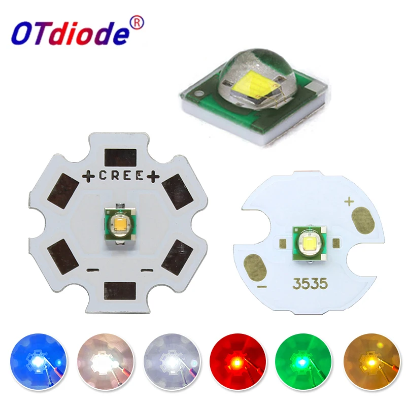 

100PCS LED 1W 3W XPE High Power Chip Beads Replace CREE 3535 Lamp Cold Warm White Green Deep Red 660nm Royal Blue Full Spectrum