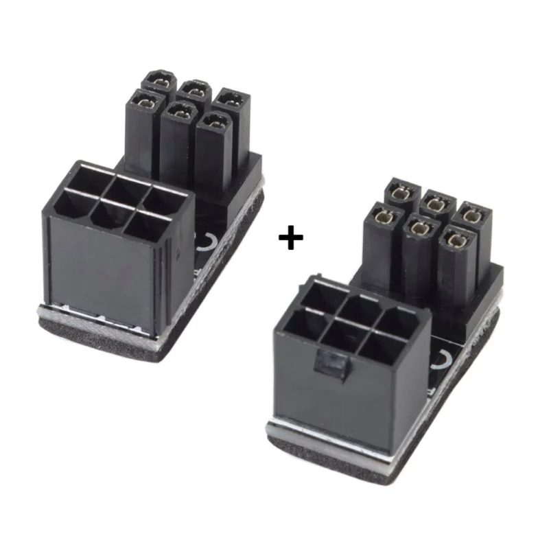 2pcs/lot 90 Degree Right Angle PCI-E 6Pin/8pin GPU Power Female to Male Adapter for Desktop PC Graphics card
2pcs/lot 90 Degree Right Angle PCI-E 6Pin/8pin GPU Power Female to Male Adapter for Desktop PC Graphics card