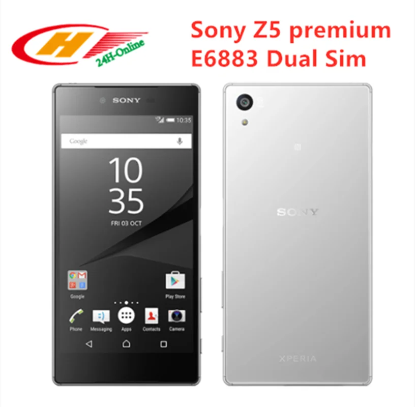 

Unlocked Sony Xperia Z5 Premium E6883 3GB RAM 32GB ROM Dual Sim Fast charging Octa Core 5.5inch NFC LTE CellPhone
