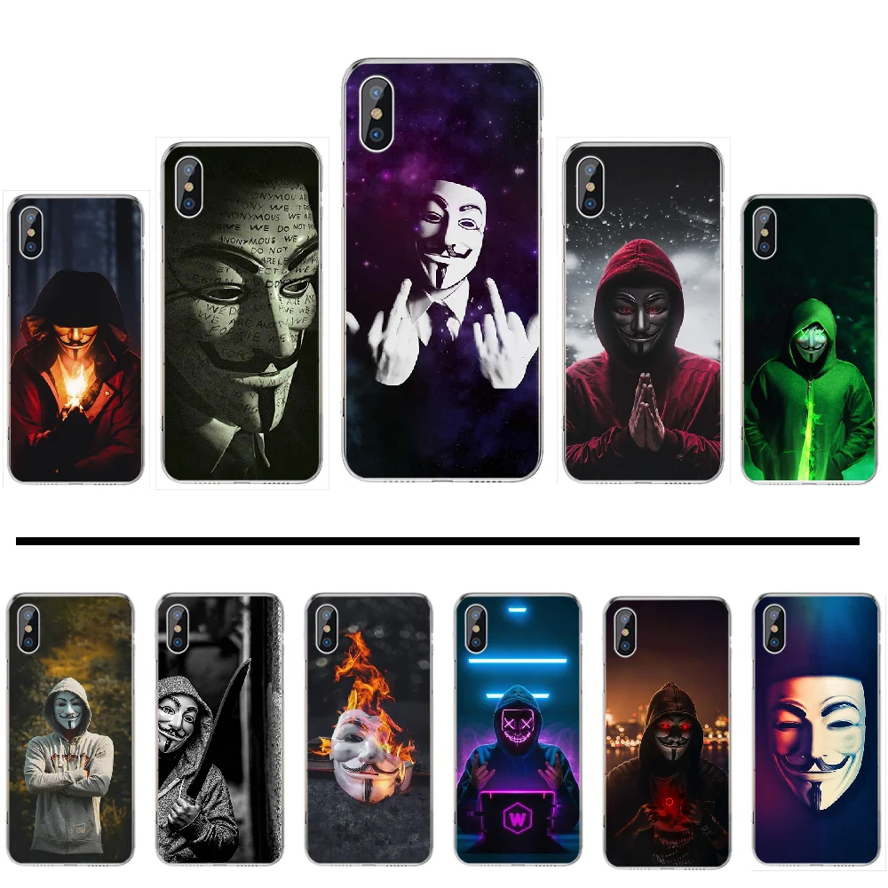 v-vendetta rose Cool mask horror TPU black Phone Case Cover Hull For iphone 4 4s 5 5s 5c se 6 6s 7 8 plus x xs xr 11 pro max | Мобильные