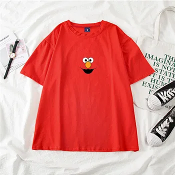 ELMO COOKIE MONSTER ERNIE ALICE Summer cotton T-shirt Harajuku vintage BF large size loose top women fashion T-shirt 4XL
ELMO COOKIE MONSTER ERNIE ALICE Summer cotton T-shirt Harajuku vintage BF large size loose top women fashion T-shirt 4XL