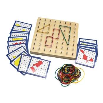Kindergarten Geometric Nail Board Early Education Stunt Model Kids Learning Toy Interactive Students Graphics with Cards
Kindergarten Geometric Nail Board Early Education Stunt Model Kids Learning Toy Interactive Students Graphics with Cards