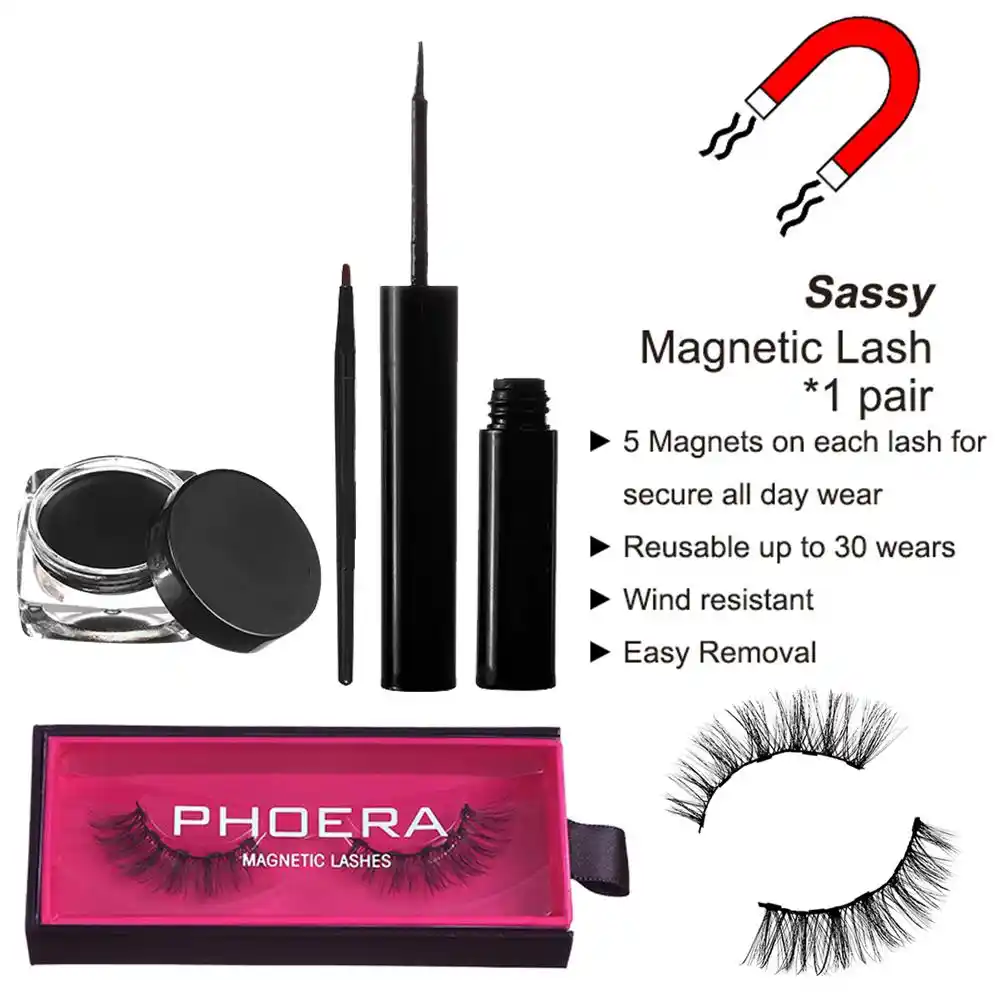 eyelashes kit waterproof long lasting eyeliner false eyelashes