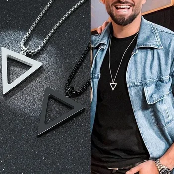 TRIANGLE NECKLACE FOR MEN STREETWEAR FASHION POPULAR GEOMETRIC TRIANGLE PENDANT GIFT FOR HIM
TRIANGLE NECKLACE FOR MEN STREETWEAR FASHION POPULAR GEOMETRIC TRIANGLE PENDANT GIFT FOR HIM