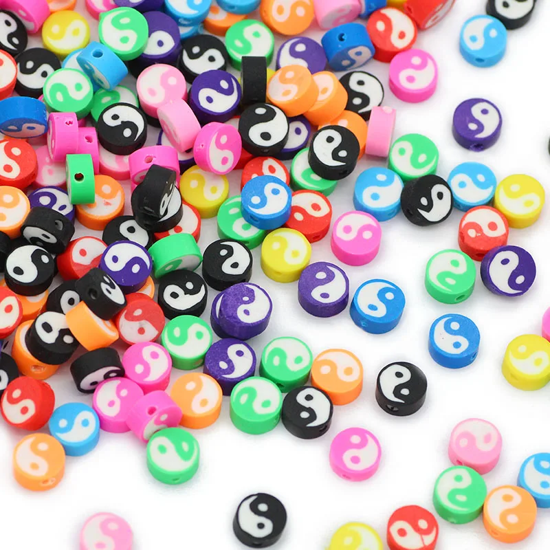 50Pcs Mix Color Round Tai Chi Polymer Clay Spacers Loose Beads For Jewelry Making DIY Bracelets Necklace Accessories 10x4MM
50Pcs Mix Color Round Tai Chi Polymer Clay Spacers Loose Beads For Jewelry Making DIY Bracelets Necklace Accessories 10x4MM
