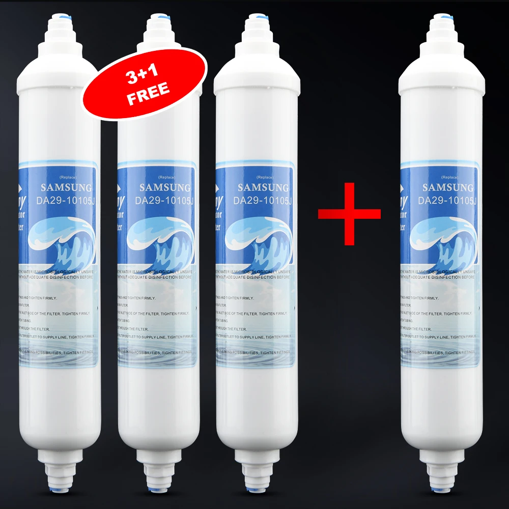 Replaceable external refrigerator water filter compatible with GE GXRTDR, Samsung DA29-10105J, LG 5231JA2010B / C (3+1Free)
Replaceable external refrigerator water filter compatible with GE GXRTDR, Samsung DA29-10105J, LG 5231JA2010B / C (3+1Free)