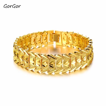 GorGor New Style Fashion Round Metal Jewelry Exquisite Workmanship Wrist Link Chain Copper Gold-plated Men's Bracelet 401
GorGor New Style Fashion Round Metal Jewelry Exquisite Workmanship Wrist Link Chain Copper Gold-plated Men's Bracelet 401