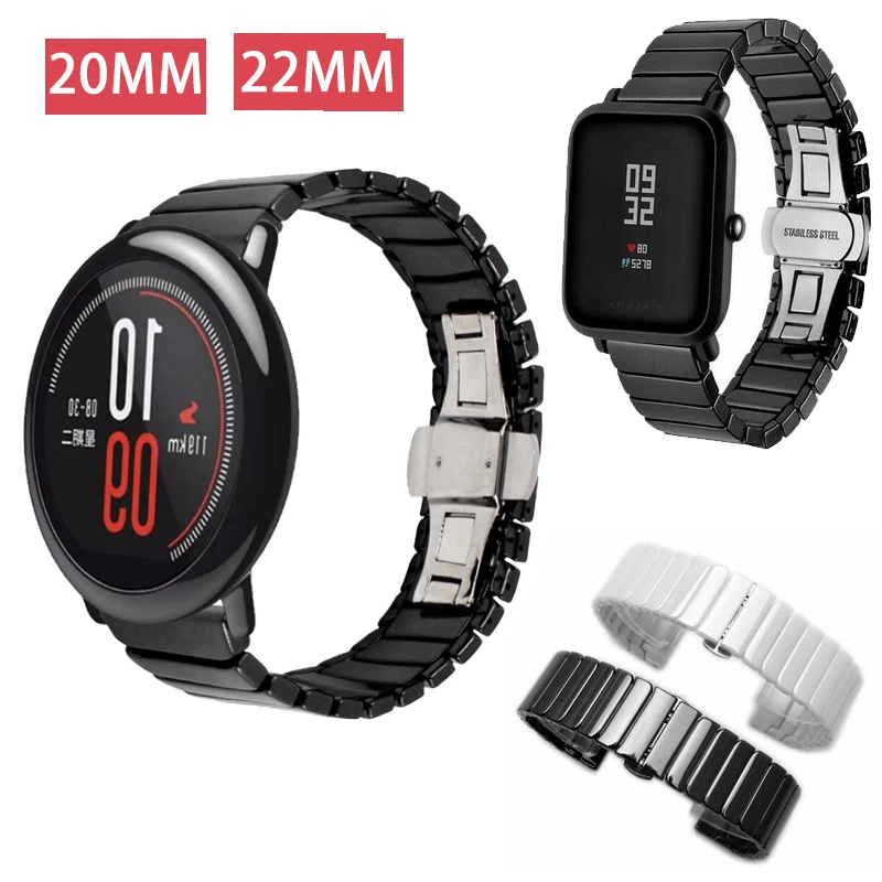 Ceramic Watch Strap For Amazfit Bip Pace watch band 20mm 22mm Watch Band For Galaxy gear s3 active watch Bracelet
Ceramic Watch Strap For Amazfit Bip Pace watch band 20mm 22mm Watch Band For Galaxy gear s3 active watch Bracelet