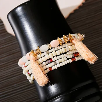 Vintage Fashion Multilayer Beads Stone Bracelet & Bangles 2020 Summer Tassel Bracelet Jewelry For Women 
Vintage Fashion Multilayer Beads Stone Bracelet & Bangles 2020 Summer Tassel Bracelet Jewelry For Women