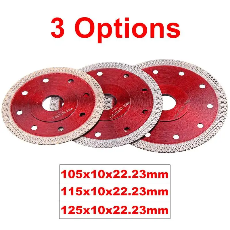 105/115/125mm Diamond Saws Blade Sintered Hot Pressed Mesh Turbo Cutting Disc For Tile Ceramic Granite Marble
105/115/125mm Diamond Saws Blade Sintered Hot Pressed Mesh Turbo Cutting Disc For Tile Ceramic Granite Marble