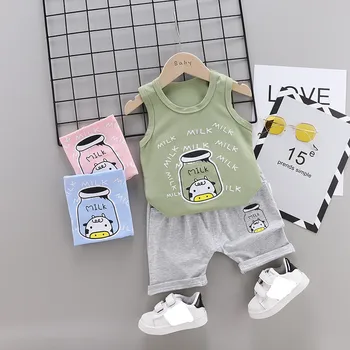 Summer Boys Vest Set Children's clothing clothes Boy casual cotton sleeveless vest T-shirt + pants 2 pieces Sets
Summer Boys Vest Set Children's clothing clothes Boy casual cotton sleeveless vest T-shirt + pants 2 pieces Sets