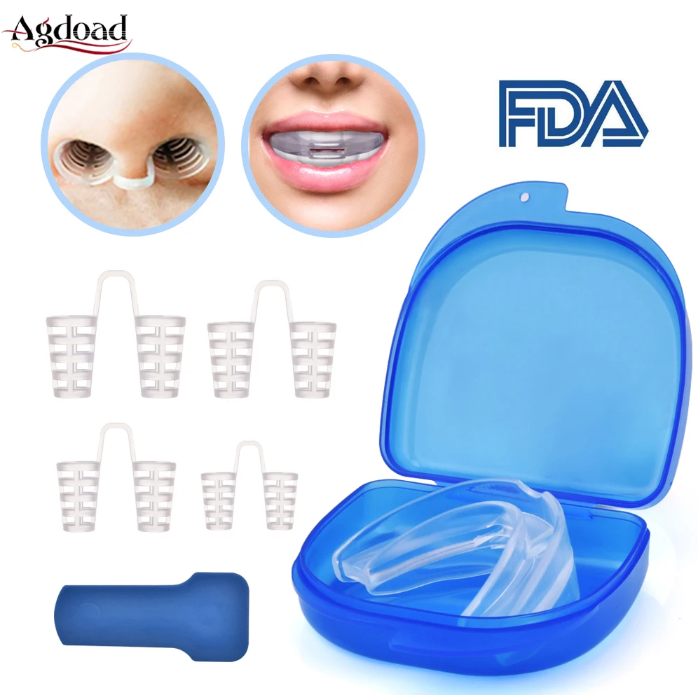 Professional Anti Snoring Device Mouth Teeth Trays Brace + 4 Nose Clip set Snore Stopping For Sleeping aid Health Care
Professional Anti Snoring Device Mouth Teeth Trays Brace + 4 Nose Clip set Snore Stopping For Sleeping aid Health Care