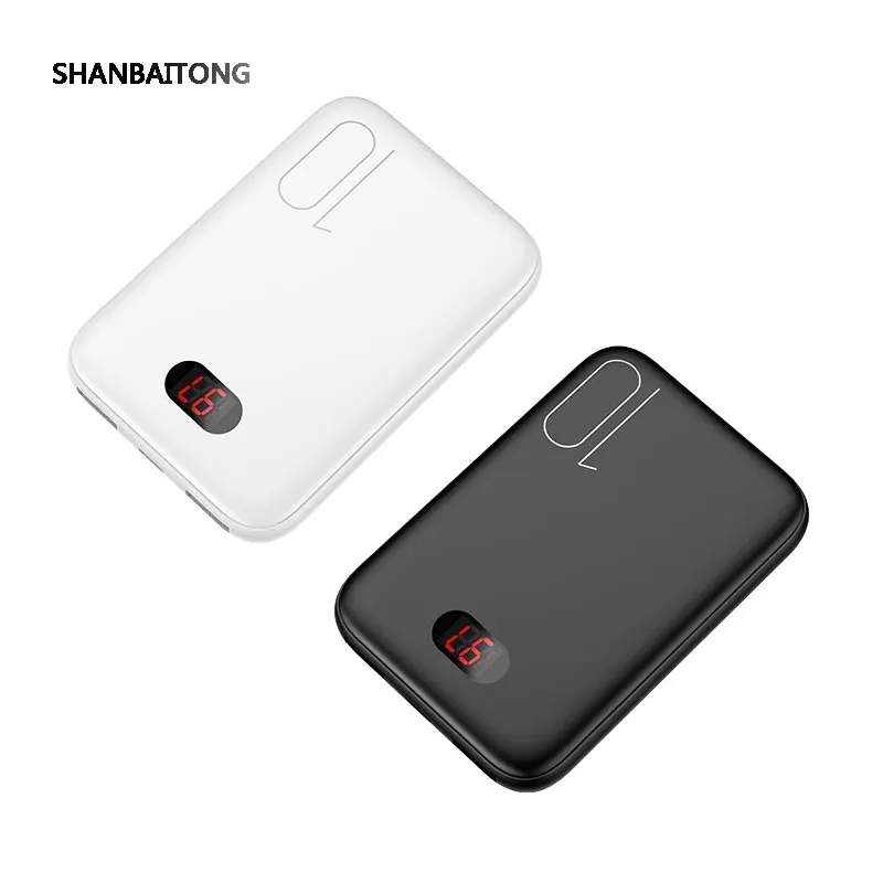 SHANBAITONG Mini Power Bank 10000 mAh LED Digital Display Dual USB Interface Portable Charging Powerbank External Battery For LG
SHANBAITONG Mini Power Bank 10000 mAh LED Digital Display Dual USB Interface Portable Charging Powerbank External Battery For LG