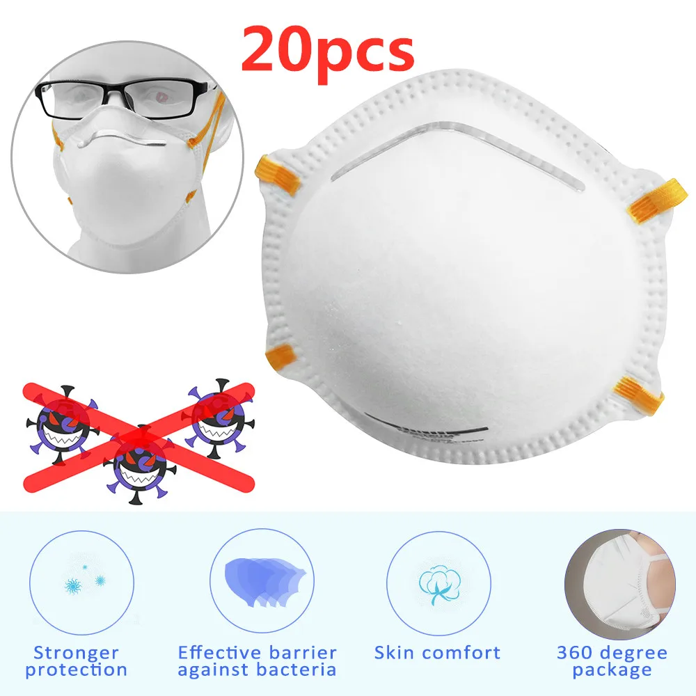 20pcs FFP2 BREATHING MASK Anti-dust Protective Non-woven Mouth Cover Safety Breathable Ear Loop
20pcs FFP2 BREATHING MASK Anti-dust Protective Non-woven Mouth Cover Safety Breathable Ear Loop