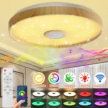 72W Modern LED Smart Ceiling Light WiFi APP Intelligent Control Remote Control Ceiling Lamp RGB Dimming Music Home Party Light
72W Modern LED Smart Ceiling Light WiFi APP Intelligent Control Remote Control Ceiling Lamp RGB Dimming Music Home Party Light