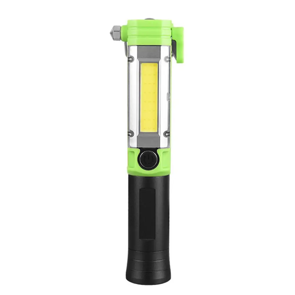 

COB Handheld Mobile Work Light Safety Hammer with Magnet Plastic Flashlight Folding Light Maintenance Emergency Worklight