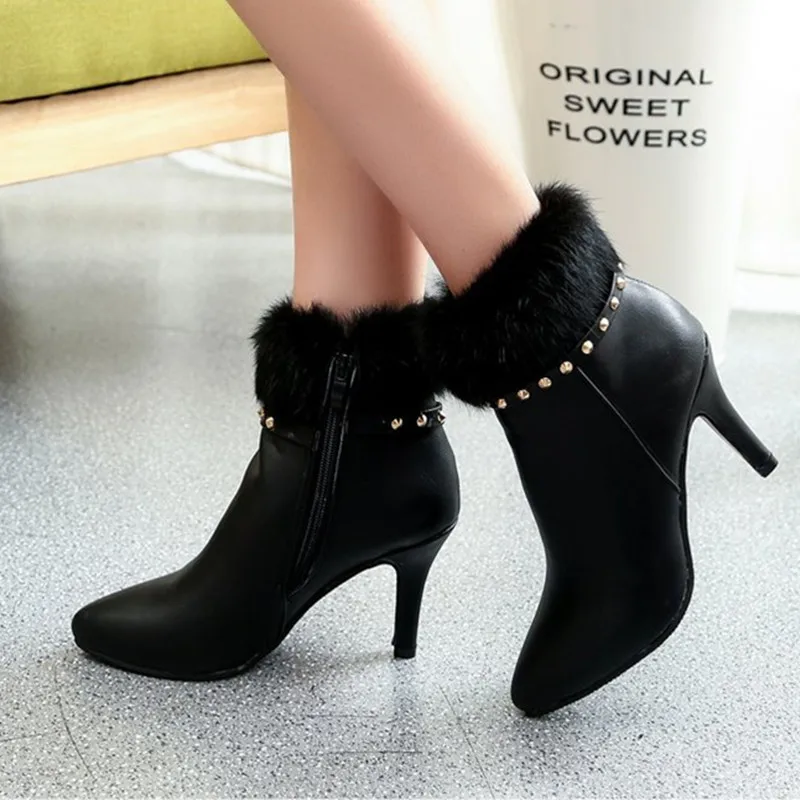 2018 Korean-style Autumn And Winter New Style Thin Heeled WOMEN'S Boots Pointed Toe Versatile Side Pull Rabbit Fur Rivet Martin
2018 Korean-style Autumn And Winter New Style Thin Heeled WOMEN'S Boots Pointed Toe Versatile Side Pull Rabbit Fur Rivet Martin