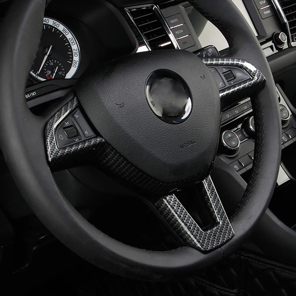 For Skoda Kodiaq 2017-2020 steering wheel trim cover ABS frame car-styling panel badge carbon fiber ring molding decoration
For Skoda Kodiaq 2017-2020 steering wheel trim cover ABS frame car-styling panel badge carbon fiber ring molding decoration
