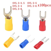 100pcs SV5.5 Terminales Electricos Cable Type Wire Spring Terminal Fork Y Connector Brass Insulated Spade Crimping Wire Set
100pcs SV5.5 Terminales Electricos Cable Type Wire Spring Terminal Fork Y Connector Brass Insulated Spade Crimping Wire Set