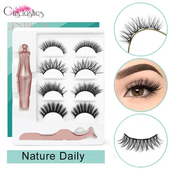 Crislashes 4 Pairs Magnetic Eyelashes Set Handmade Lashes With Magnet Liquid Eyeliner Tweezer 3D False Eyelash Makeup Gift Box
Crislashes 4 Pairs Magnetic Eyelashes Set Handmade Lashes With Magnet Liquid Eyeliner Tweezer 3D False Eyelash Makeup Gift Box