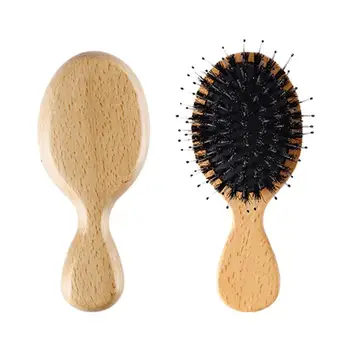 1Pcs Bristle Hair Brushes Mini Natural Beech Wood Handle Hair Brush Anti-Static Massage Comb Detangling Combs
1Pcs Bristle Hair Brushes Mini Natural Beech Wood Handle Hair Brush Anti-Static Massage Comb Detangling Combs
