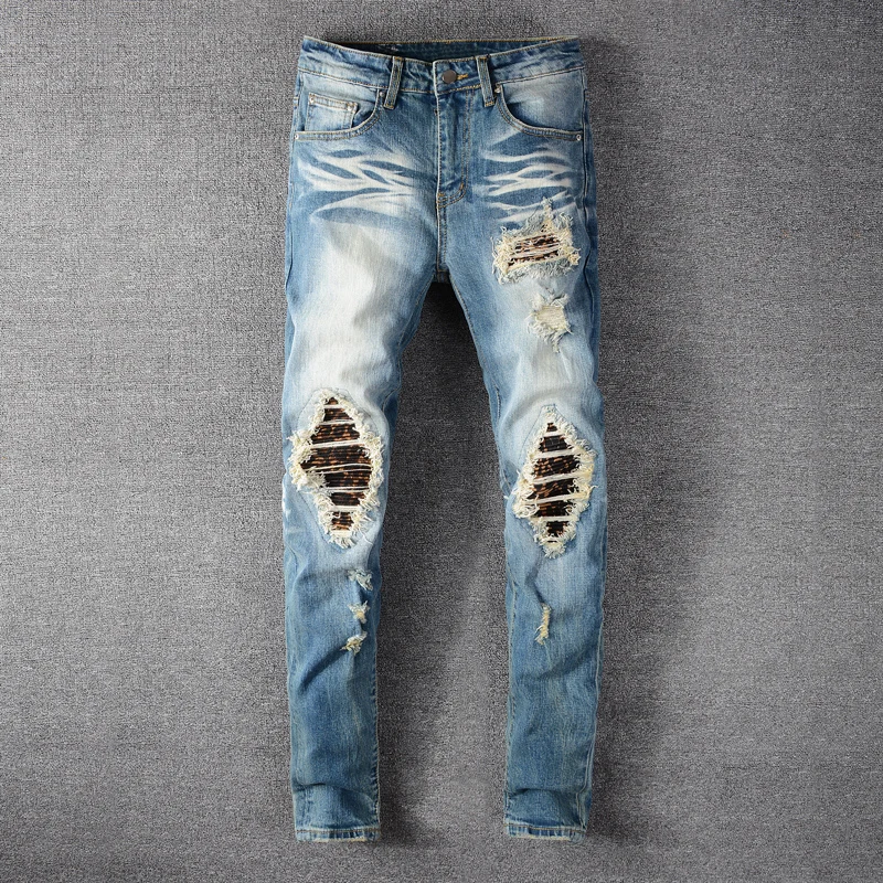2020 New Fashion Streetwear Men Jeans Retro Blue Slim Fit Destroyed Ripped Jeans Men Denim Punk Pants Hip Hop Jeans Homme
2020 New Fashion Streetwear Men Jeans Retro Blue Slim Fit Destroyed Ripped Jeans Men Denim Punk Pants Hip Hop Jeans Homme