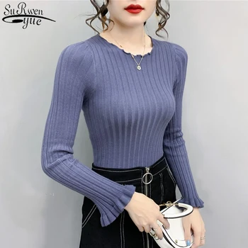 Korean Long Sleeve Slim Women's Sweater Solid Knitted Pullover Winter and Autumn Casual Sweater Women Bottoming Shirts 11498
Korean Long Sleeve Slim Women's Sweater Solid Knitted Pullover Winter and Autumn Casual Sweater Women Bottoming Shirts 11498
