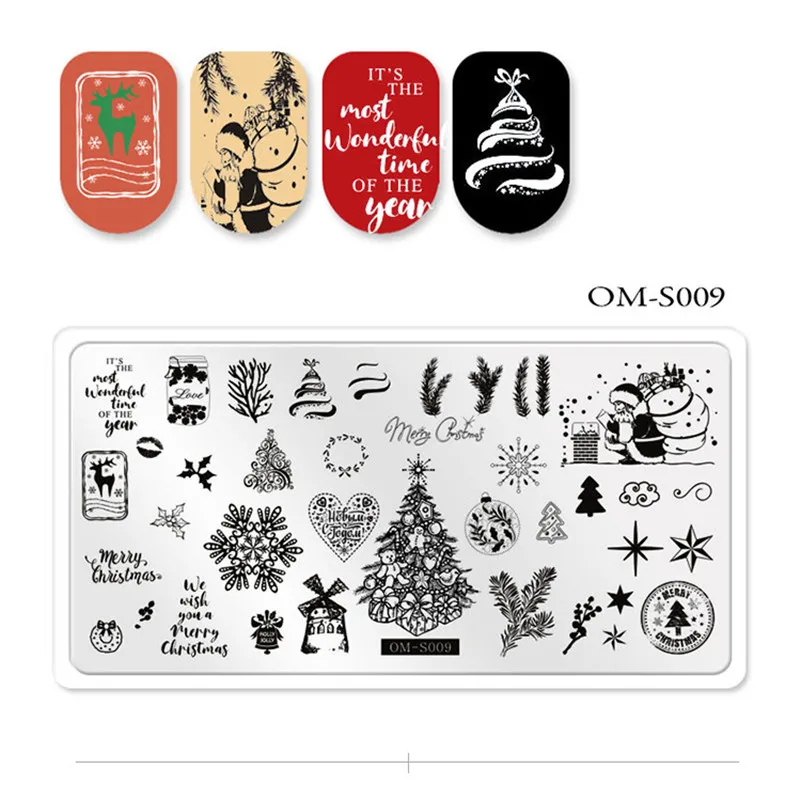 Rectangle Nail Stamping Plates 3D Christmas Series Nail Template Stamp Image Manicure Stamp Plate DIY Nail Designs 6.5*12.5cm
Rectangle Nail Stamping Plates 3D Christmas Series Nail Template Stamp Image Manicure Stamp Plate DIY Nail Designs 6.5*12.5cm