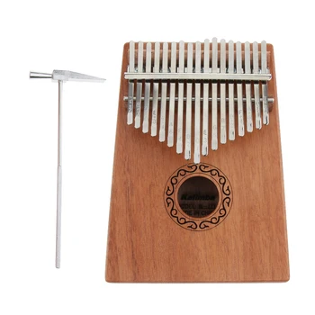 1 Set Mahogany 17 Notes Kalimba Finger Percussion with Bag, Tuing Hammer, Note Sticker
1 Set Mahogany 17 Notes Kalimba Finger Percussion with Bag, Tuing Hammer, Note Sticker