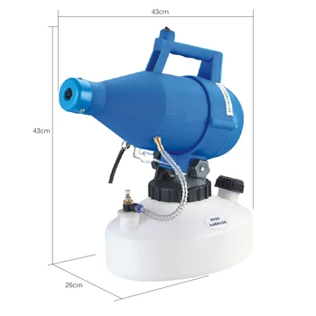 Electric ULV Fogger Portable Ultra-Low Volume Atomizer Sprayer Fine Mist Blower Pesticide Nebulizer 4.5L Insecticide Nebulizer
Electric ULV Fogger Portable Ultra-Low Volume Atomizer Sprayer Fine Mist Blower Pesticide Nebulizer 4.5L Insecticide Nebulizer