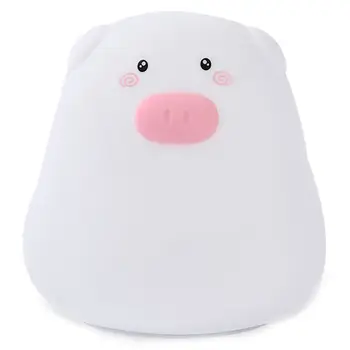 Cute Pig Led Night Light Press Sensor Colorful Cartoon Silicone Children Kids Baby Bedroom Bedside Table Lamp Toy (Circle Pink P
Cute Pig Led Night Light Press Sensor Colorful Cartoon Silicone Children Kids Baby Bedroom Bedside Table Lamp Toy (Circle Pink P