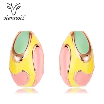 Viennois Korean Style Classic Colorful Stud Earrings for Women Enamel Geometric Statement Earrings Fashion Jewelry Korean Style 
Viennois Korean Style Classic Colorful Stud Earrings for Women Enamel Geometric Statement Earrings Fashion Jewelry Korean Style